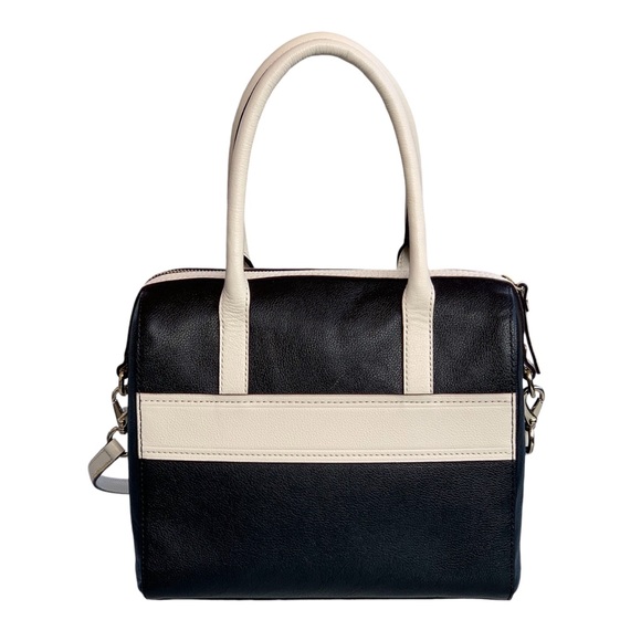 Kate Spade Kaiya Alice Black and White Leather Satchel Bag - Picture 3 of 13